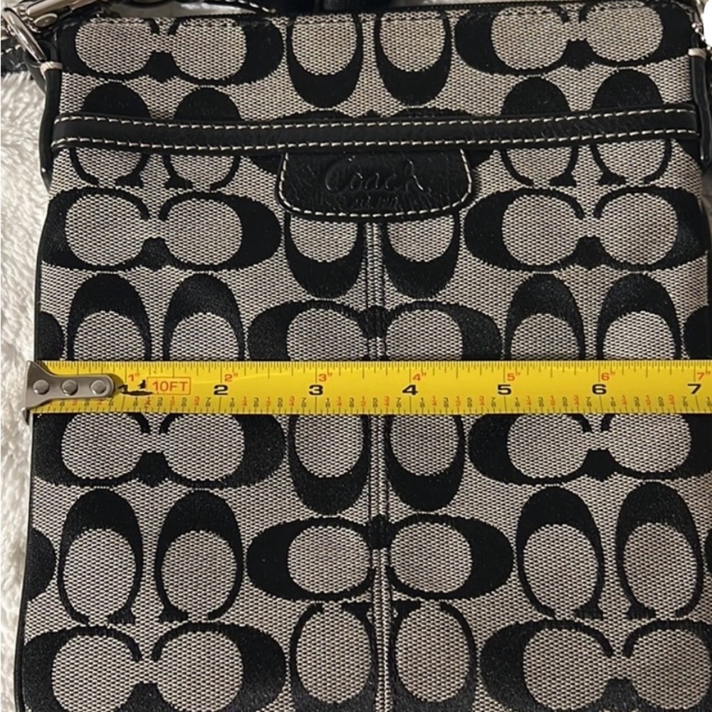 Coach Small Signature Crossbody in Black and Tan - Picture 4 of 5